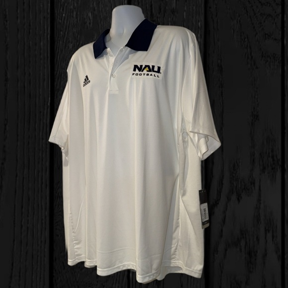 Adidas NAU Football Coaches Polo White-Navy  Men’s 3XL – Climalite, New w/ Tags - Picture 4 of 15